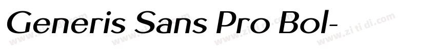 Generis Sans Pro Bol字体转换